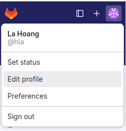 Edit profile
